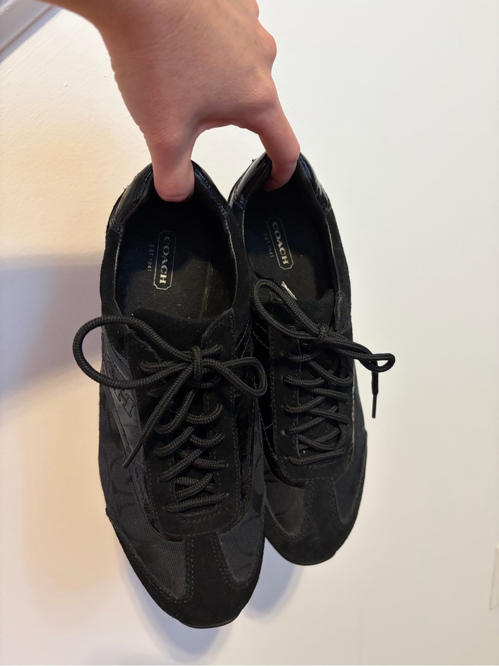 Coach Men’s Black Lace-Up Sneakers